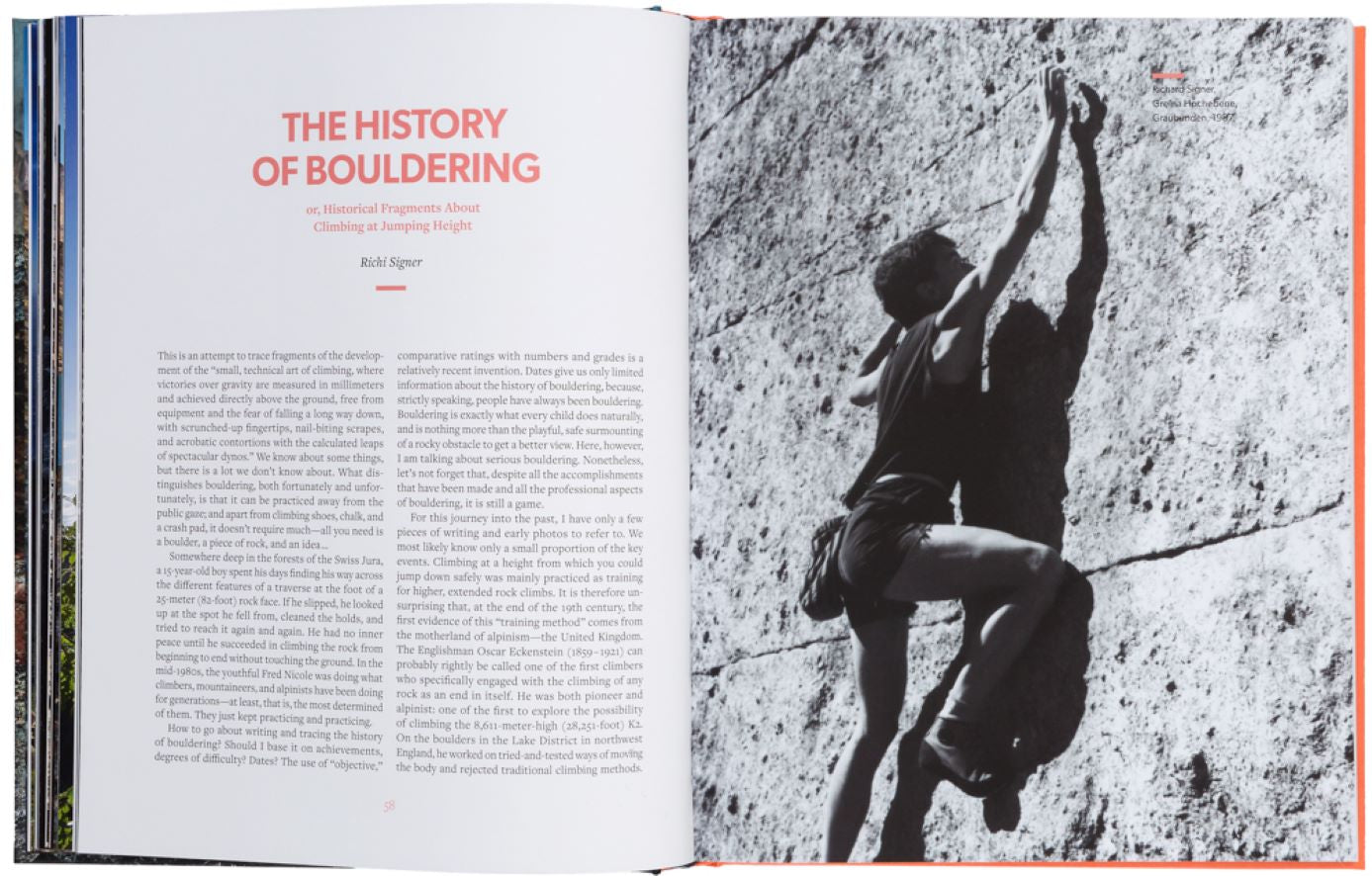 Koffietafelboek Bouldering van gestalten en Bernd Zangerl