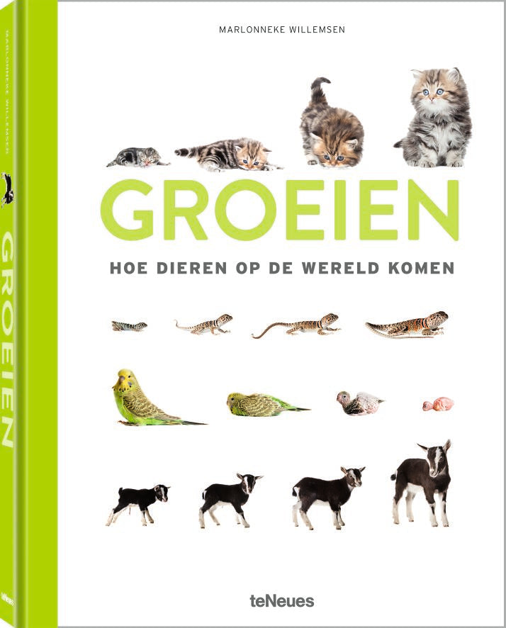 Koffietafelboek Groeien, Hoe dieren op de wereld komen van M. Willemsen